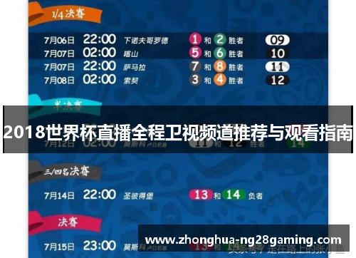 2018世界杯直播全程卫视频道推荐与观看指南