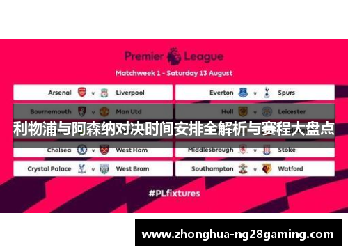 利物浦与阿森纳对决时间安排全解析与赛程大盘点